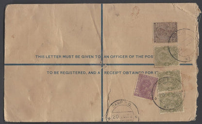 AOP India KGV registered envelope usages (5)