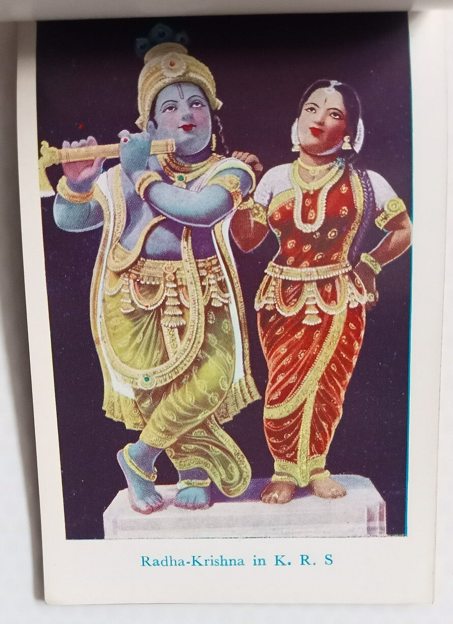 AOP India BRINDAVAN vintage booklet of 13 views (plain back postcards)