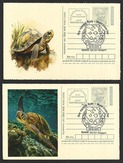 India 2024 World Ocean Day cards TORTOISE (11)