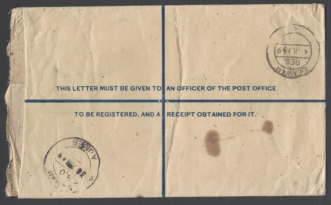 AOP India KGVI registered envelope usages (4)