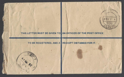 AOP India KGVI registered envelope usages (4)