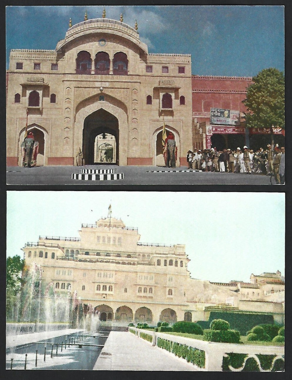 India PALACES OFF JAIPUR vintage set of 10 postcards in folder