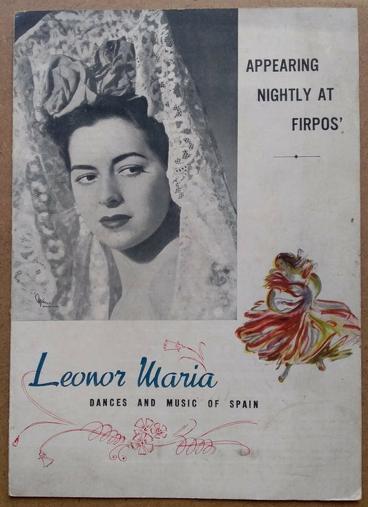 India 1952 illustrated Dance Programme LEONOR MARIA of Spain