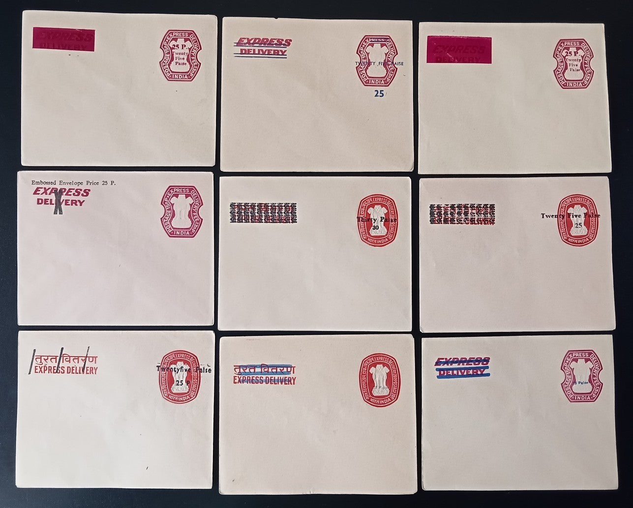 India Express Delivery envelopes collection x 25 + catalog on CD