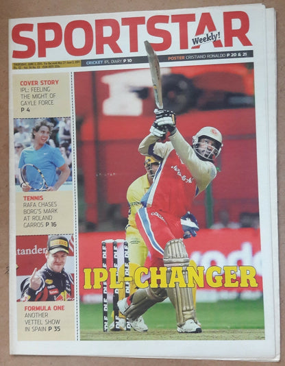 India Sportstar 2007-11 CRICKET cover issues 10” X 13” (5)