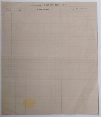 (AOP) India share certificate - 1961 THE SHIVRAJPUR SYNDICATE LTD.
