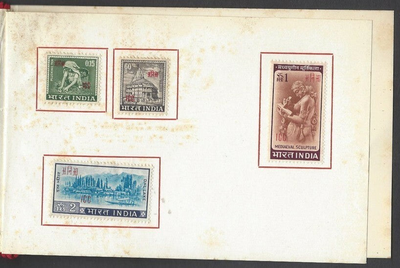 India UN Forces in Indo China ICC overprinted set presentation folder