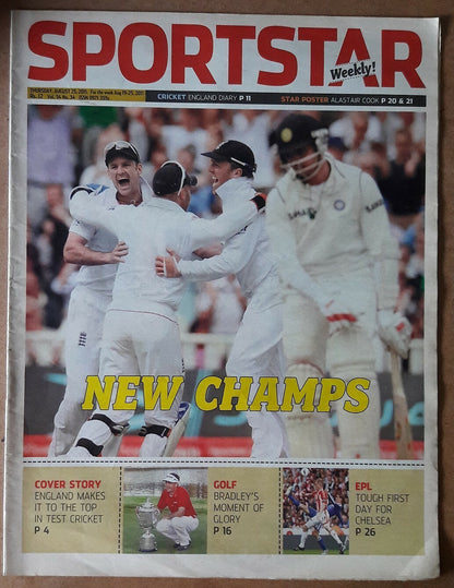India Sportstar 2006-11 CRICKET cover issues 10” X 13” (5)