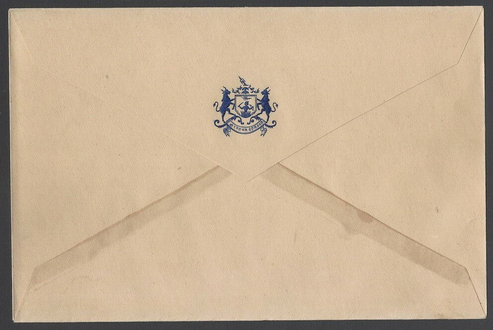 AOPIMT India crested Coat of Arms envelope BUNDI STATE