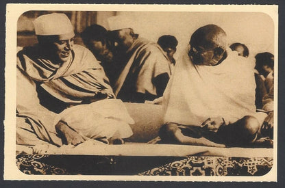 AOP India full back pictorial 50p Gandhi postal card GANDHI 