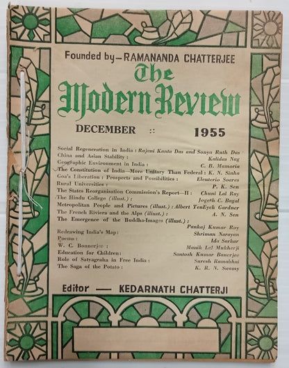 AOP India MODERN REVIEW Dec 1955 China and Asian Stability 