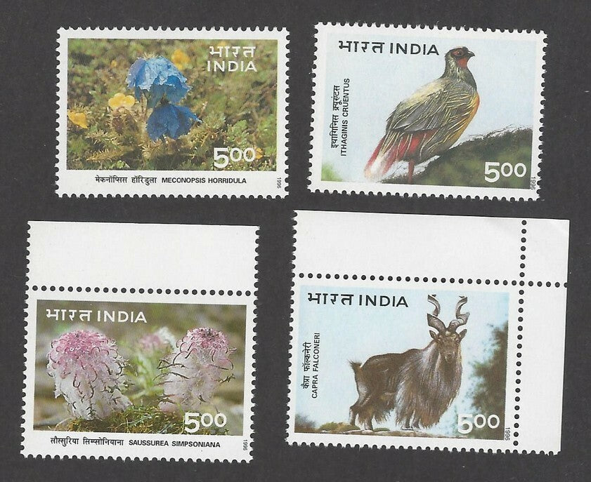 India 1996 Himalayan Ecology set of 4 MNH