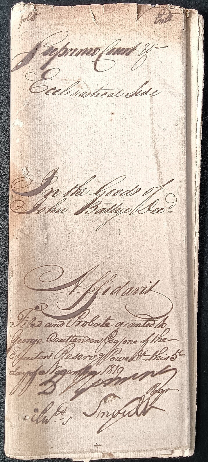 India King George IIII 1819 Fort William, Calcutta 2 page document