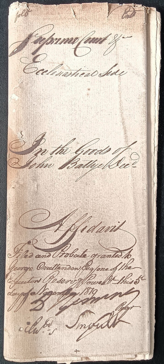India King George IIII 1819 Fort William, Calcutta 2 page document