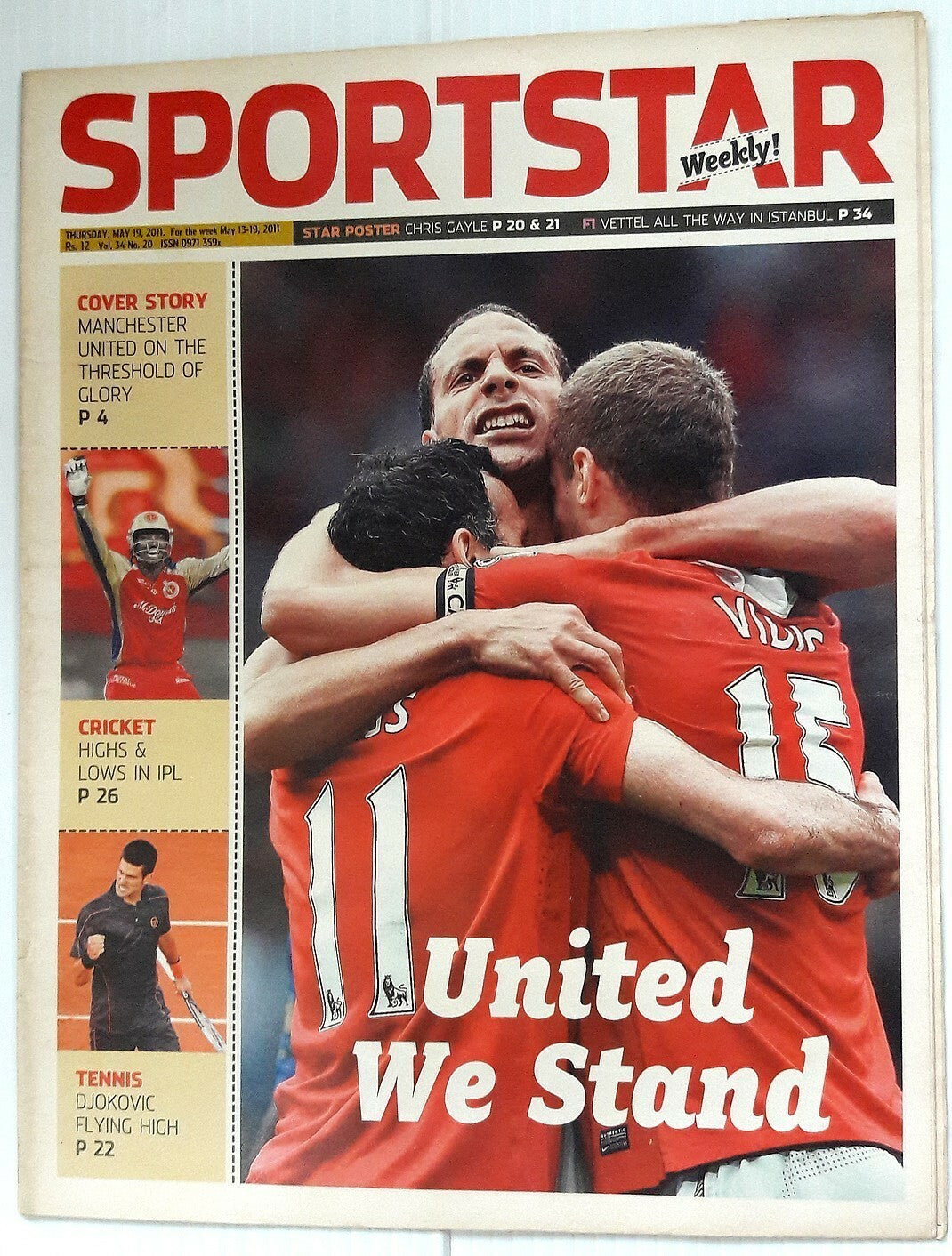 India Sportstar 2006-11 FOOTBALL cover issues 10” X 13” (5)