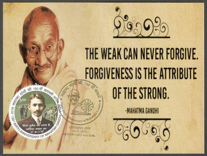 AOP India 2018 150th GANDHI Birth Anniversary special postmark on maxi cards (3)
