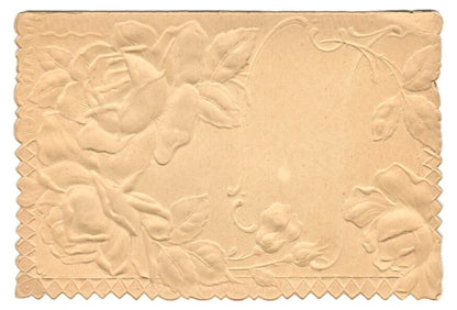 India vintage celluloid greeting card Roses