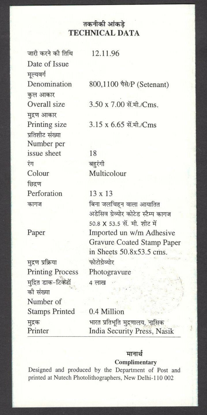 India 1996 Salim Ali Birds used brochure