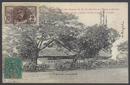 AOP French Guinea #4 etc. on postcard KINDIA to Conarky