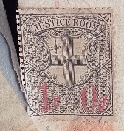 GB Mayors Court & Justice Room (2) & India QV SP Adh 5R on 1898 document zaz