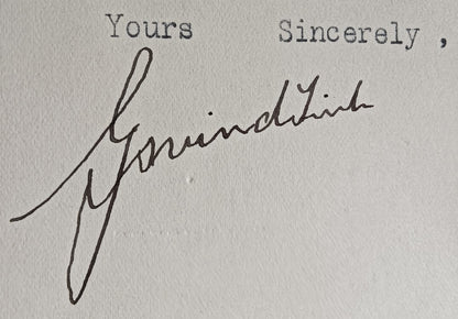 Datia State India 1941 crested letter signed MAHARAJA Govind Singh