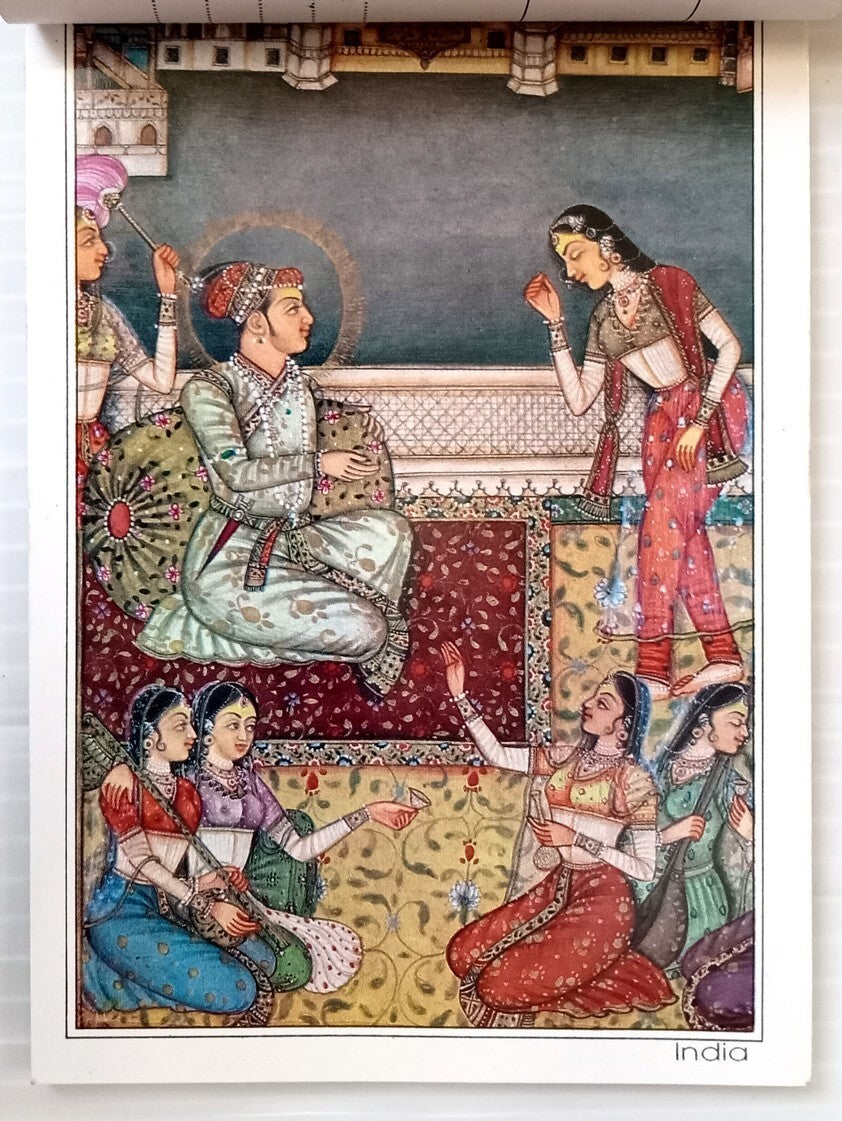 AOP India booklet of 10 postcards MINIATURE PAINTINGS