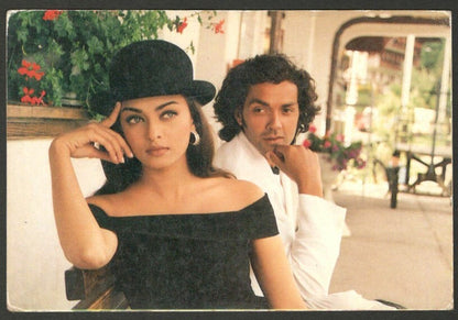 AOP India Bollywood AISHWARYA RAI & BOBBY DEOL vintage postcard 