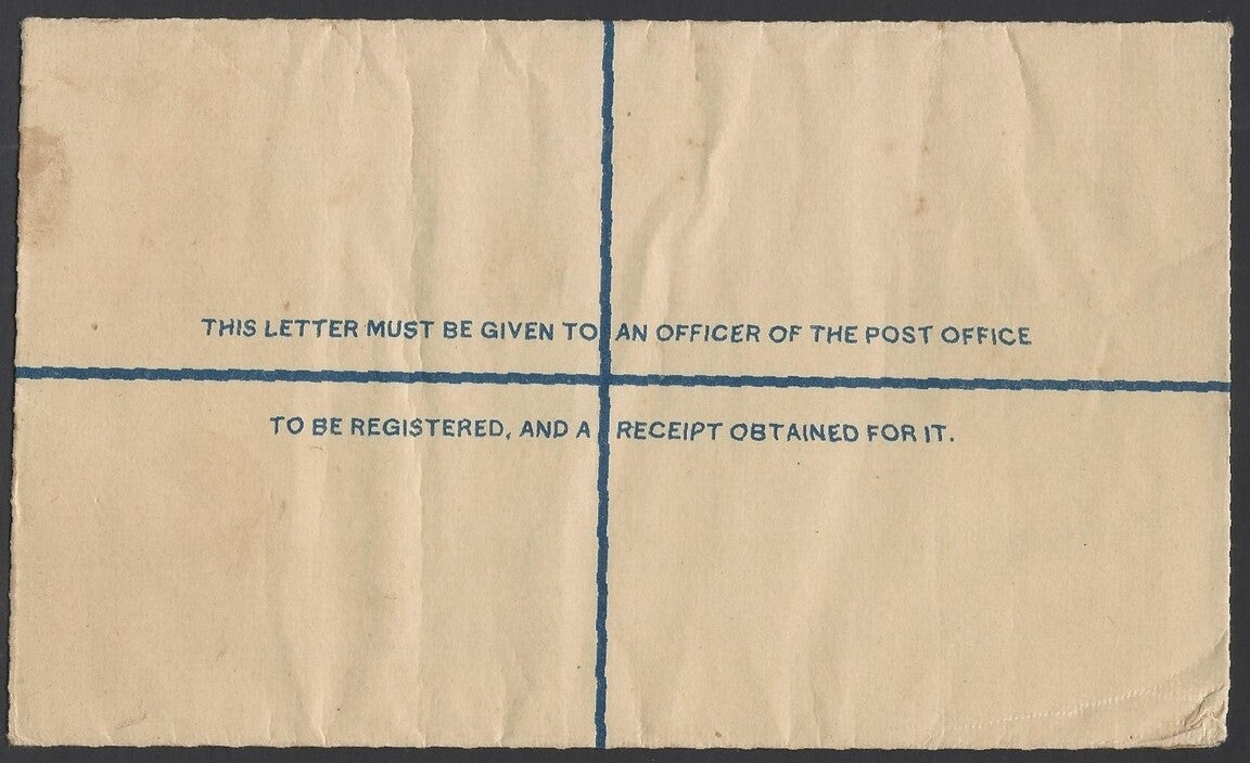 India 1948 4 1/2a + 2a Ashoka registered envelope unused