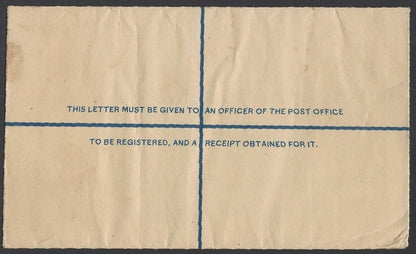 India 1948 4 1/2a + 2a Ashoka registered envelope unused