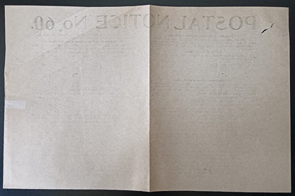 India POSTAL NOTICE No. 60 23 Feb.1948 Postal rates for Ethiopia Rhodesia Burma
