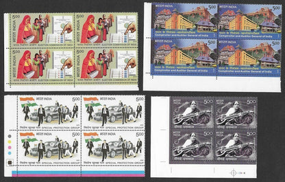 India 2010 Year Pack / set blocks of 4 MNH