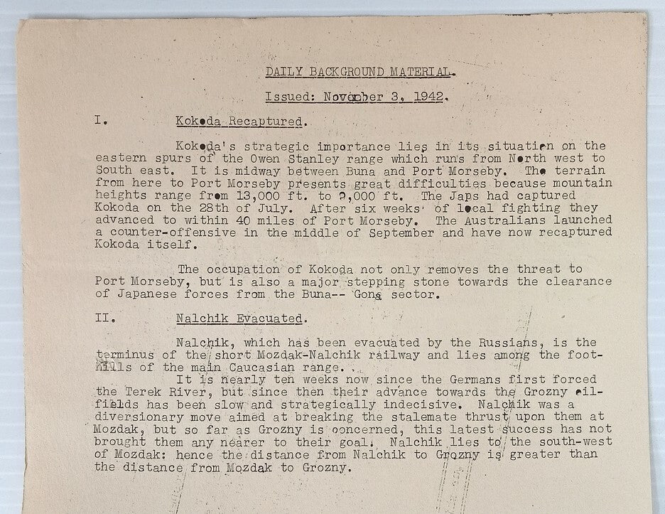 India Natl War Front 1942 pamphlet Allied Offensive on the EL Alamein Front 4pgs