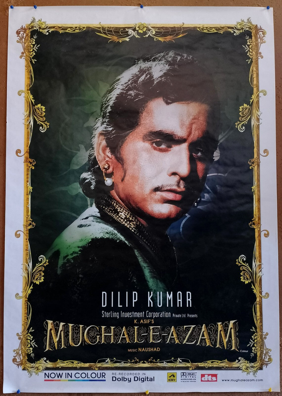 MUGHAL-E-AZAM vintage 1 sheet poster DILIP KUMAR - India Bollywood