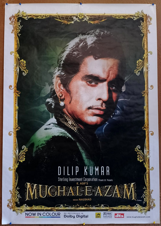 MUGHAL-E-AZAM vintage 1 sheet poster DILIP KUMAR - India Bollywood