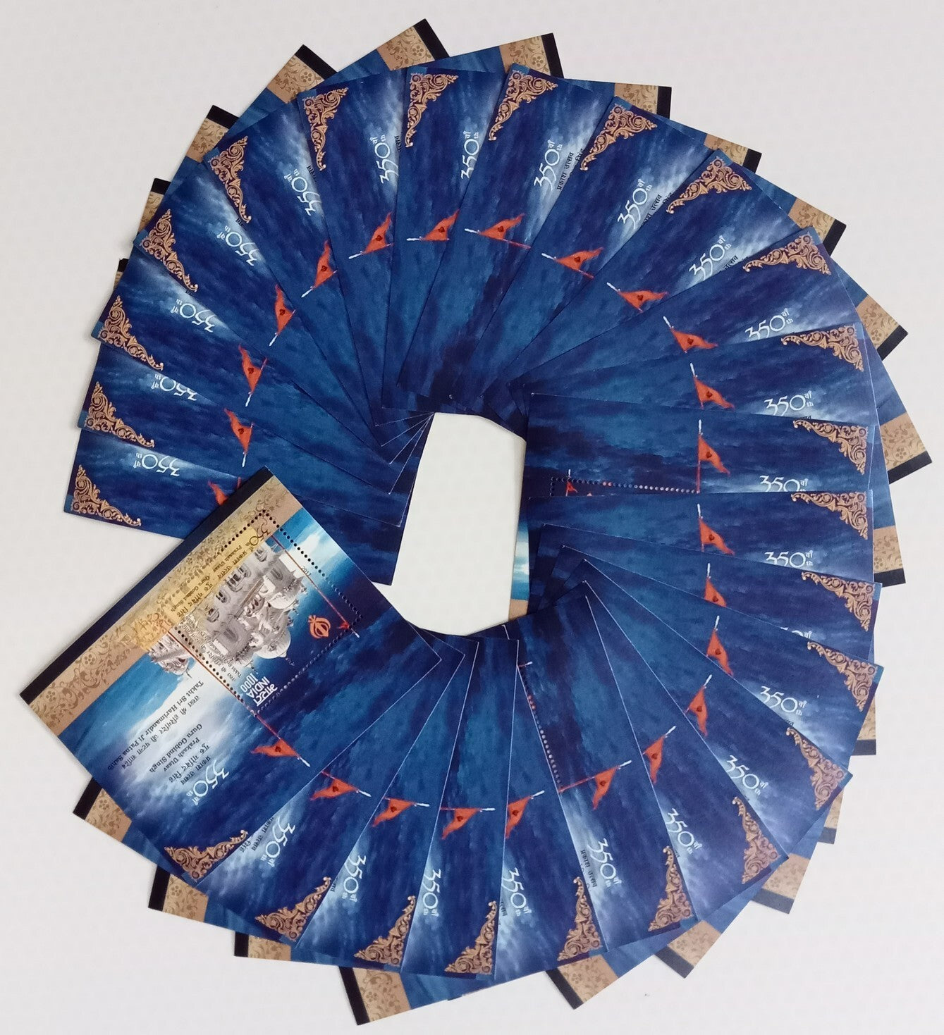 AOP India Harimandir Patna Sahib MS x 100 MNH Sikhism