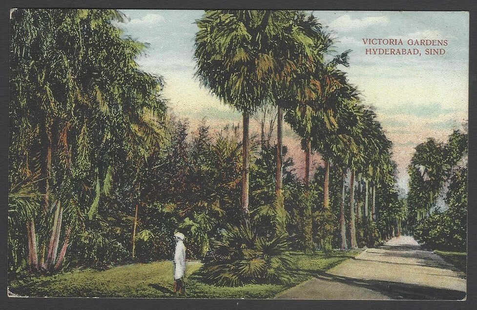 AOP India vintage postcard Victoria Gardens Hyderabad, Sind 