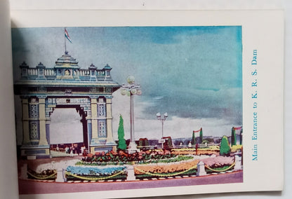 AOP India BRINDAVAN vintage booklet of 13 views (plain back postcards)