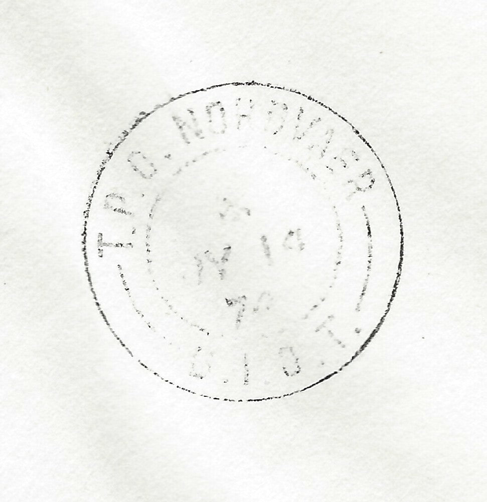 BIOT British Indian Ocean Territory 1974 T.P.O. NORDVAER cover