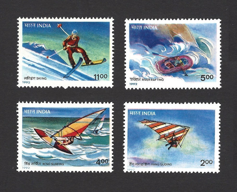 India 1992 Water Sports 4v MNH