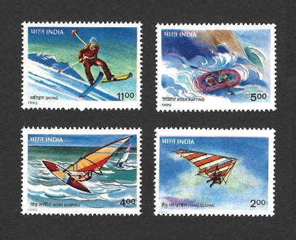 India 1992 Water Sports 4v MNH