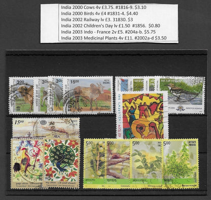 India 1951-2008 used Commerative collection SCV $570.75 295 stamps