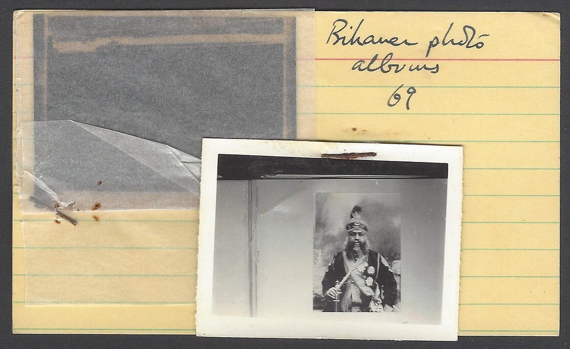 AOP India Maharaja Madho Singh II of Jaipur vintage negative & photograph