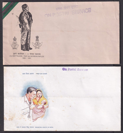 India 1970s-2000s FDCs surplus modified to use as P&T Official envelopes (8)