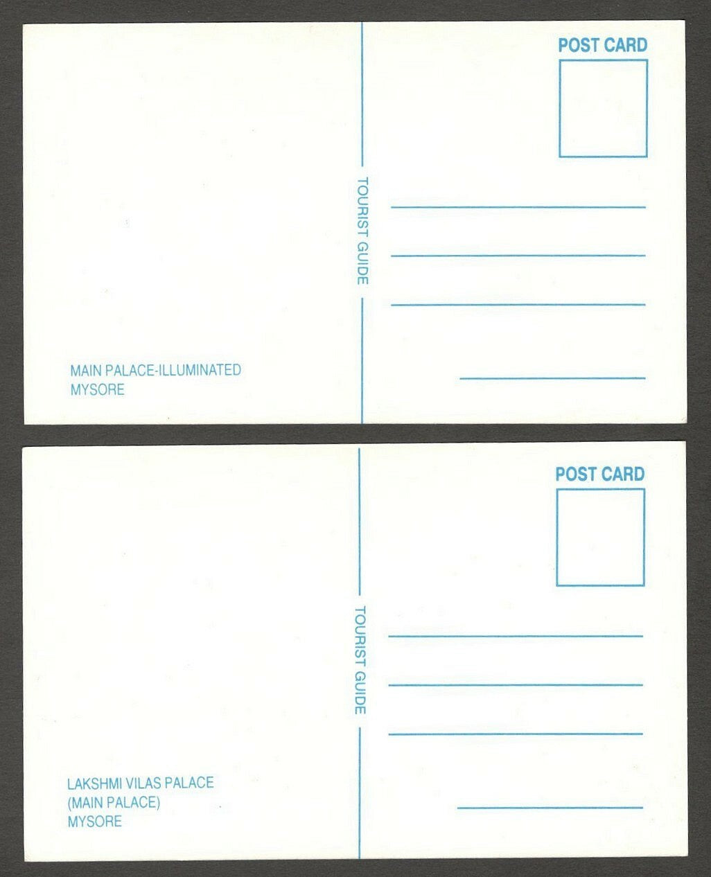 India Mysore set of 10 vintage postcards c.1970's-80's