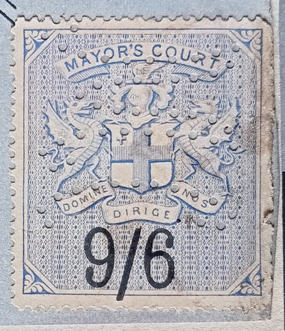 GB Mayors Court & Justice Room (2) & India QV SP Adh 5R on 1898 document zaz