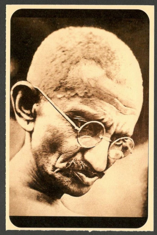 AOP India full back pictorial 50p Gandhi postal card GANDHI    