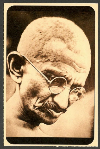 AOP India full back pictorial 50p Gandhi postal card GANDHI    