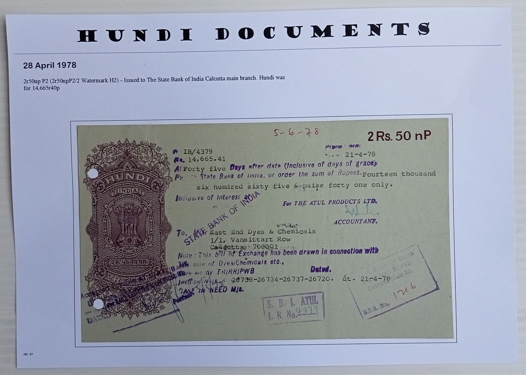 AOP India HUNDI mainly 1970-80s usages (19)