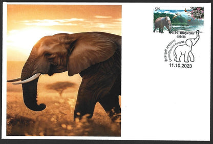 India 2023 LEMRU ELEPHANT RESERVE Special covers (5)