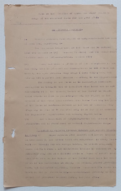 AOP India Official correspondence - OPIUM & OTHER DANGEROUS DRUG 1931-32